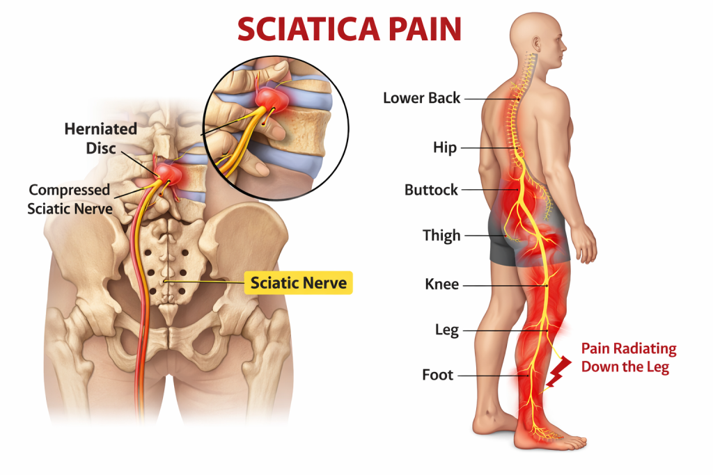 Physiotherapy for sciatica pain relief in Kozhikode