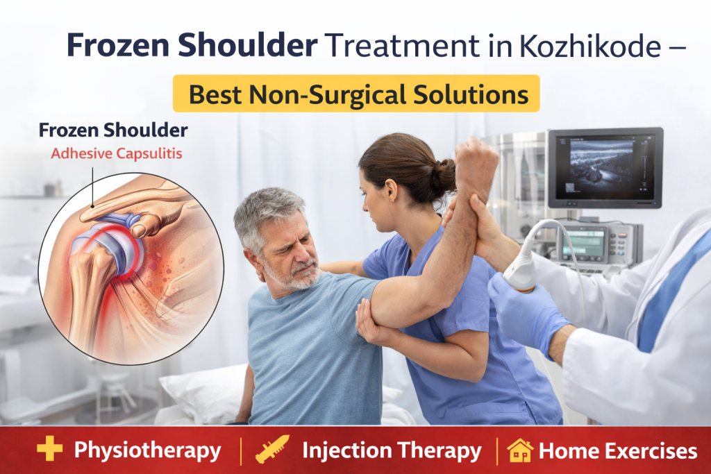 Frozen shoulder condition illustration – shoulder pain treatment in Kozhikode